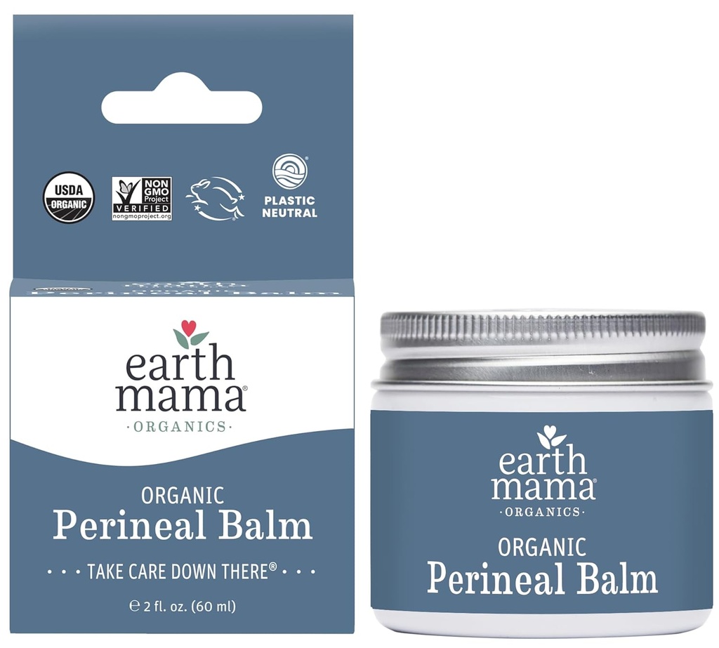 Dünya Mama Organik Perineal Balm | Doğal Soğutma Herbal Hamile ve Postpartum Relief with Witch Hazel & Calendula, Feminine Care Essentials, No Benzocaine veya Butane, 2Fluid Ounce