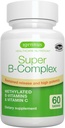 Igennus Super B-Complex μεθυλιωμένες βιταμίνες Β, All Day Nutrient Delivery, Clean Label, MTHFR συμπλήρωμα με μεθυλοφολικό & B12 μεθυλοκοβαλαμίνη, Vegan, Εργαστήριο Επαληθευμένο, 60 μικρά δισκία