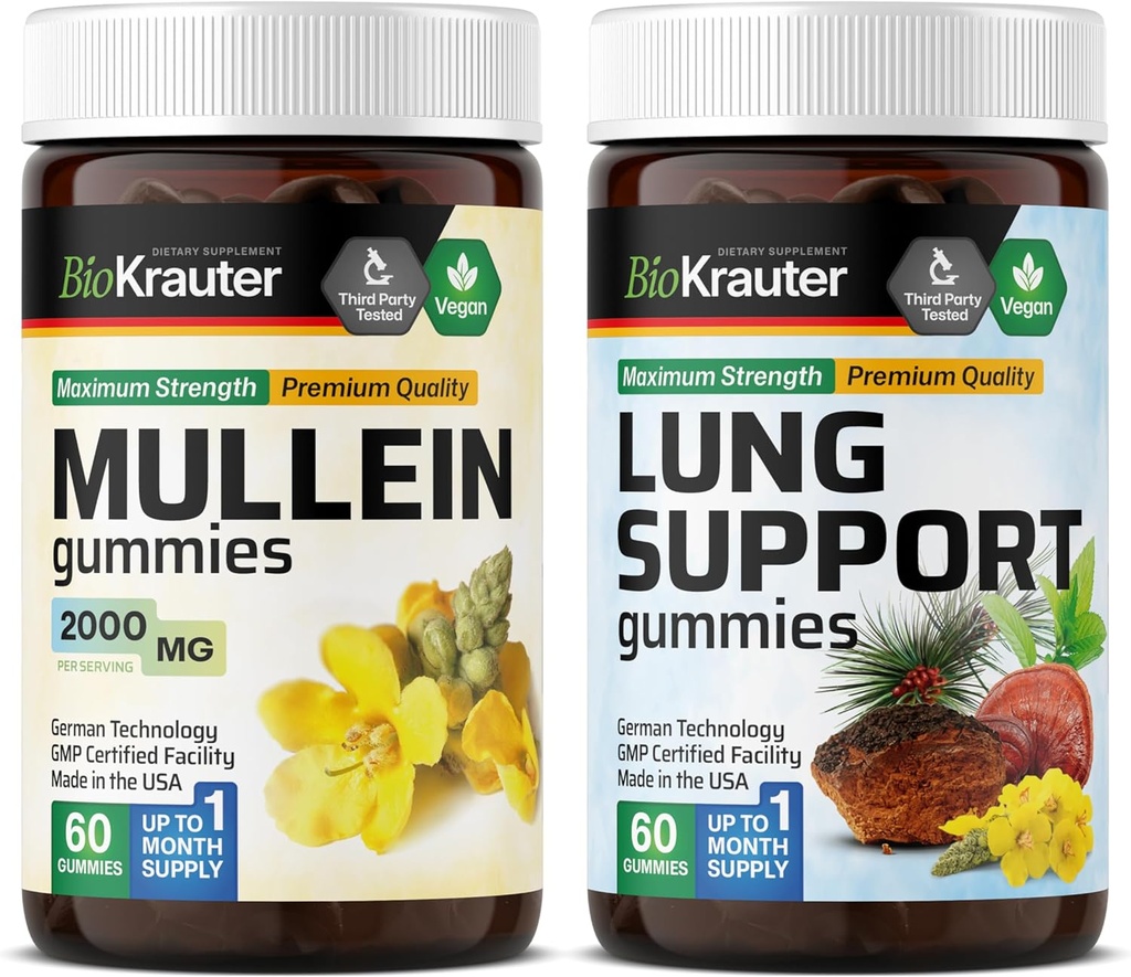 BIO KRAUTER, 60 Gummies & Lung Destek 60 Gummies