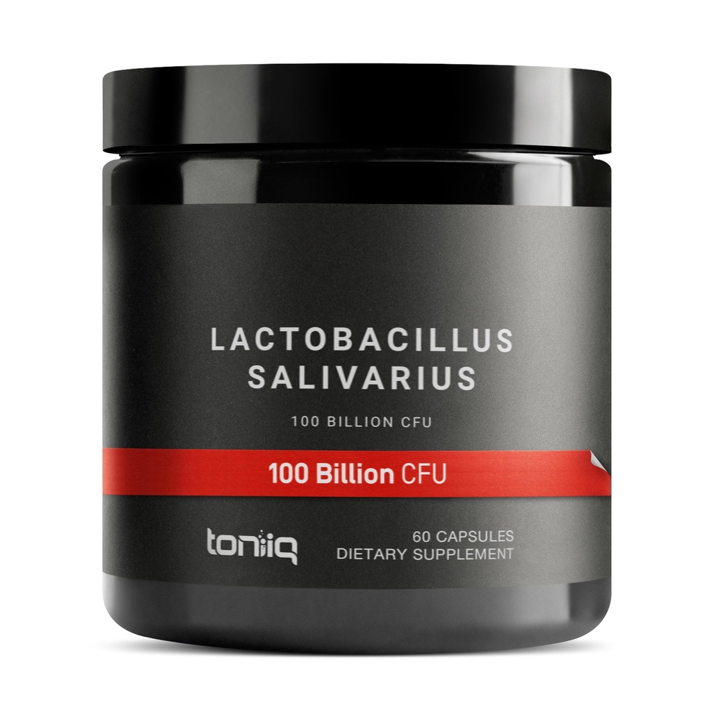 100 Milyar CFU Lactobacillus Salivarius Probiyotik - En Yüksek Onaylı CFU Kont - Üçüncü Taraflı Lab Potency için Test Edildi - 60 Vejetaryen Capsules - 30 Hizmet - TQ Onaylandı