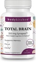 Body Kitchen Total Brain Supplement, υποστηρίζει αυξημένη μνήμη, εστίαση και σαφήνεια με Bacopa, καφέ φρούτα & Brainberry, κλινικά δοκιμαστεί, Veggie Caps, 60 Count