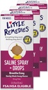 Little Remedies Sterile Baby Saline Nasal Mix ve Drops, Newborns to Relieve Thingsy and Kuru Nos, 0,5 Fl Oz, 3 Paket