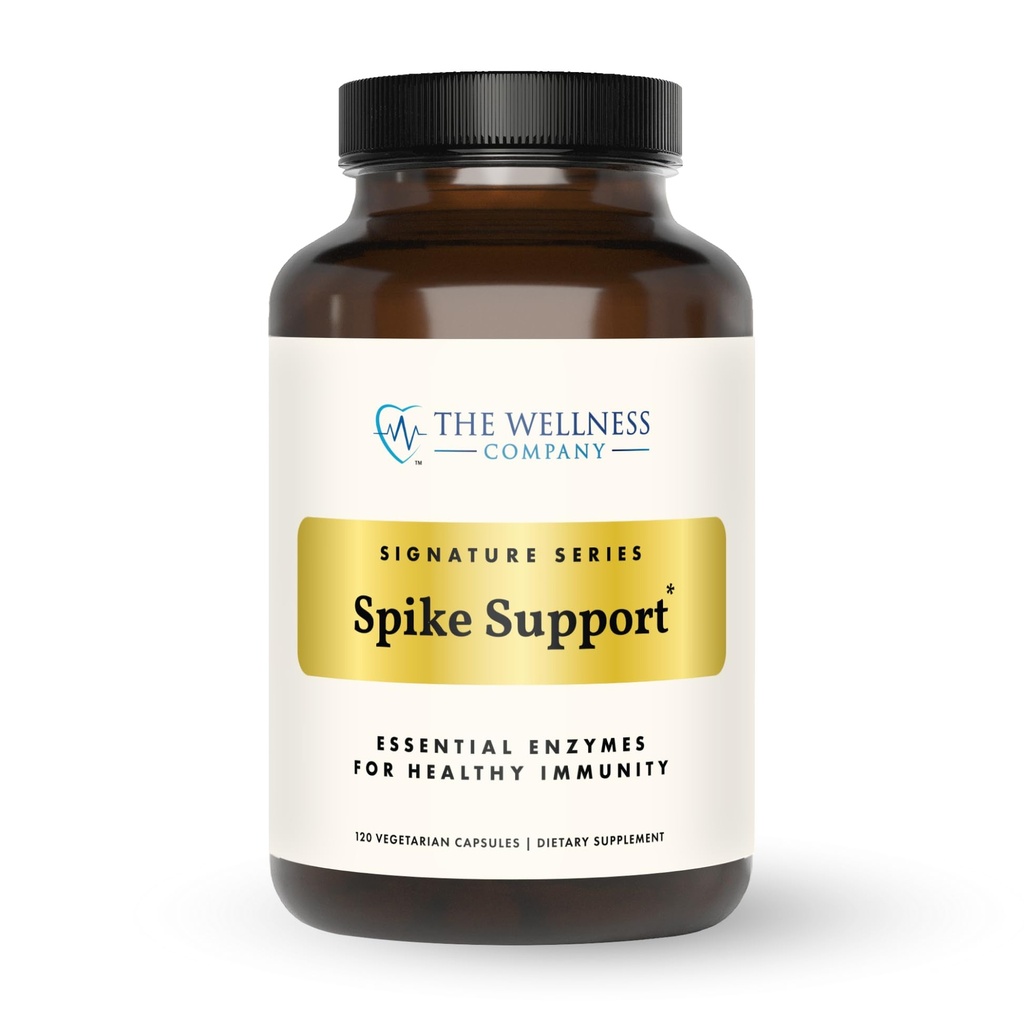 The Wellness Company Spike Support - Detox, Immune Health, Blood Flow, Anti-Clotting - Nattokinase, Dandelion Root, & Black Sativa | 120ct (2 Ay Supply)
