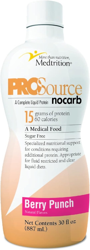 Sıvı Collagen, Tip I, III 15 Grams Protein Oz. |Prosource NoCarb Berry Punch Şişe Medtrition|