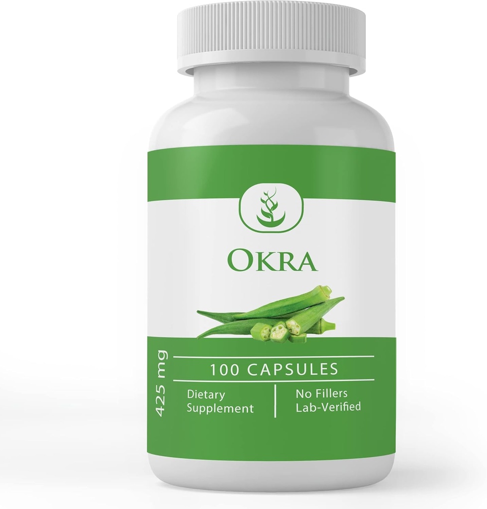 Pure Original Materialss Okra Extract (100 Capsules), Her zaman Pure, Hayır Katkıları veya Girers