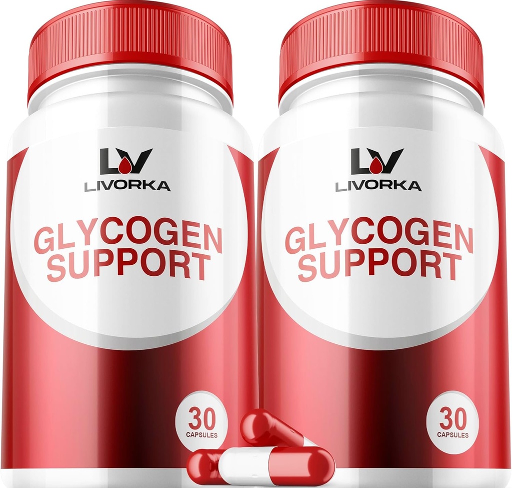 2 Pack - Glycogen Support, Glycogen Control Advanced Formula, Glycogen Capsules, Glycogen Fix with Powerful Materialss, 30 Capsules Per Şişe 60 Days
