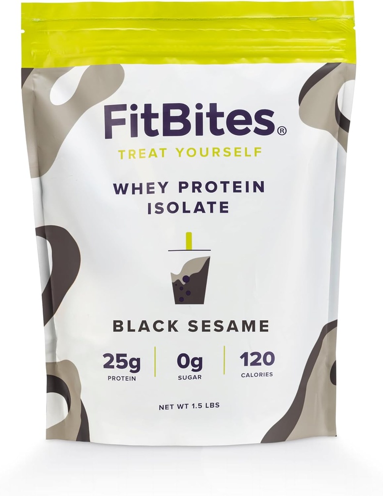Boba Whey proteini (Black Sesame), 5.9g BCAAs, Gluten Free, Zero, Sugar, Tea Protein Toz Toz