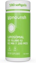 UpNourish Liposomal D3 K2 Vitamin 10000 İ D3 ve K2 MK-7 200 mcg - 180 Vitamin D3 k2 (Vitamina D3 con K2) Mini Softgels - Swallow K2 D3 Vitamini