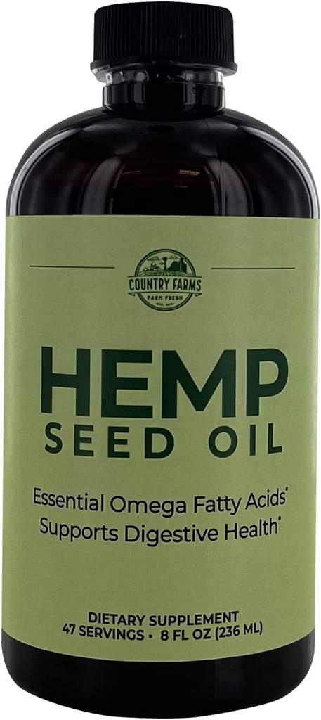 COUNTRY FARMS Hemp Seed Oil, 8 Fl Oz, 47 Hizmet