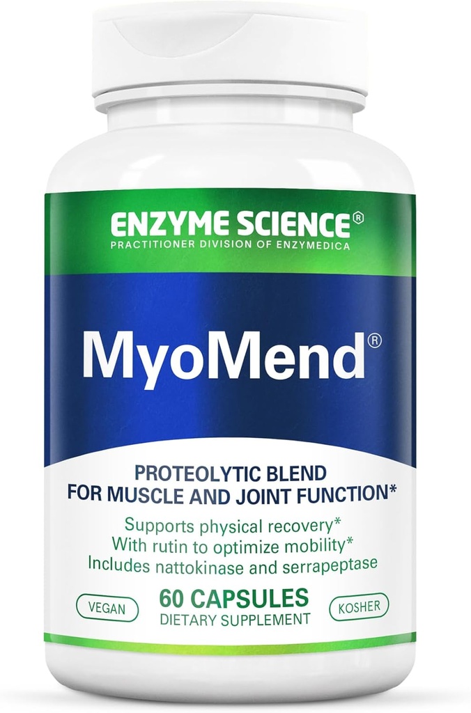 Enzyme Science Myomend, 60 Κάψουλες – Μύες & Κοινή Υποστήριξη – Formated with Bromelain and Rutin – Enzyme Health Supplement – Vegan and Kosher
