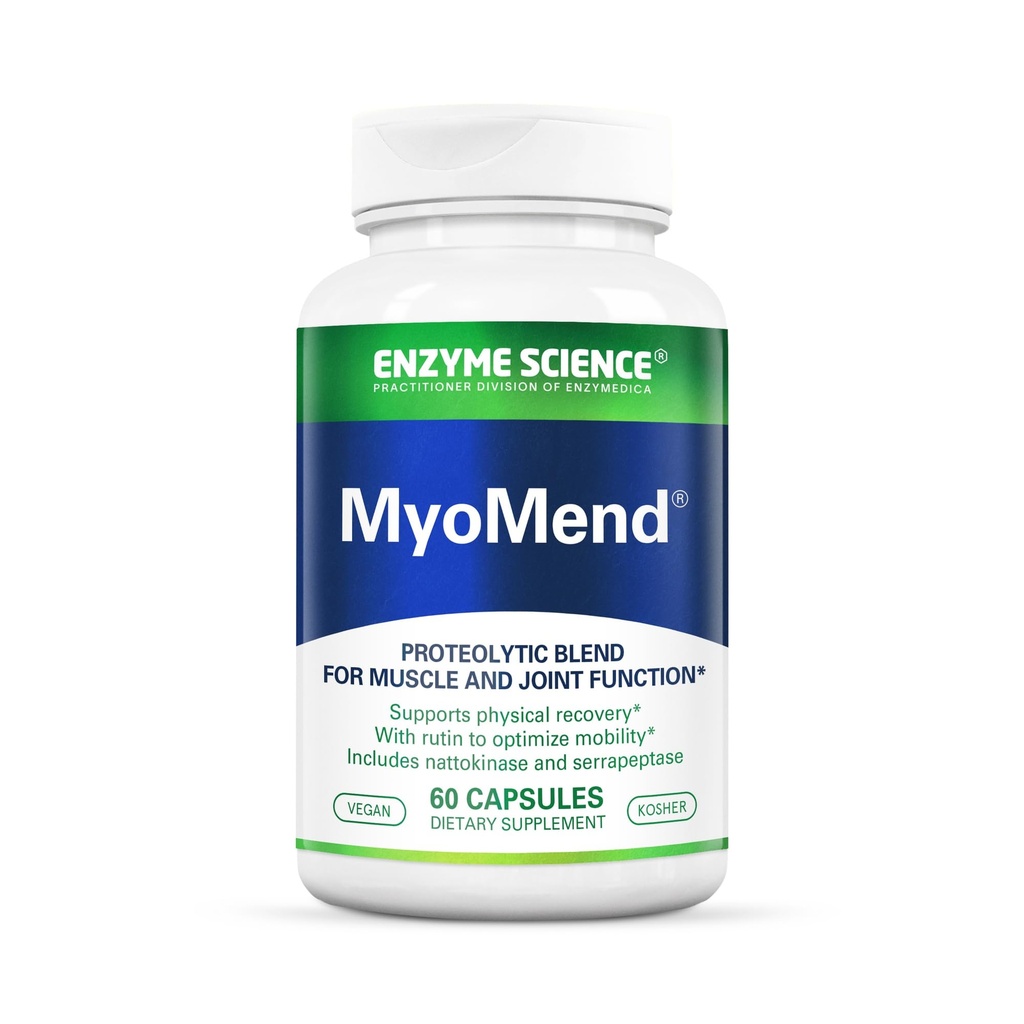 Enzyme Science Myomend, 60 Capsules – Muscle & Joint Support – Formulated with Bromelain and Rutin – Enzyme Health Supplement – Vegan and Kosher