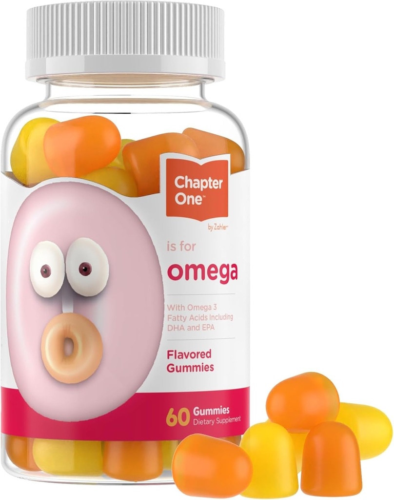 Zahler - Bölüm One Omega 3 Gummies for Kids (60 Kont) - No Fish Oil, Kosher, Omega 3-6-9, EPA & DHA