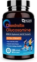 ΦΥΣΗ ΣΤΟΧΟΣ Glucosamine Chondroitin MSM, Κοινό συμπλήρωμα υποστήριξης, Χωρίς κέλυφος, Turmeric Boswellia, Hyaluronic Acid, Collagen, Calium for Cartilage and Bone Health,120 Κάψουλες, 40 Υπηρεσίες