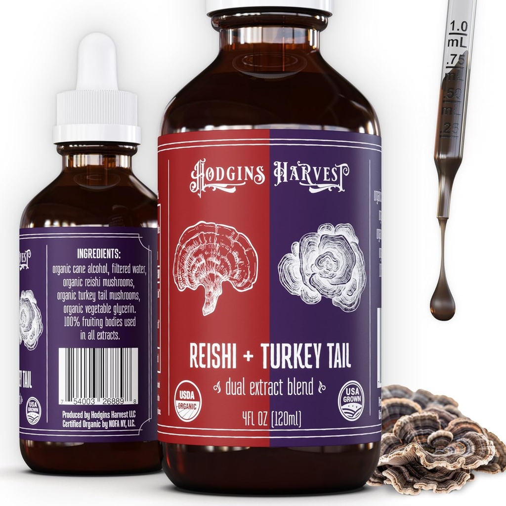 Hodgins Harvest Reishi + Turkey Tail Tigture 