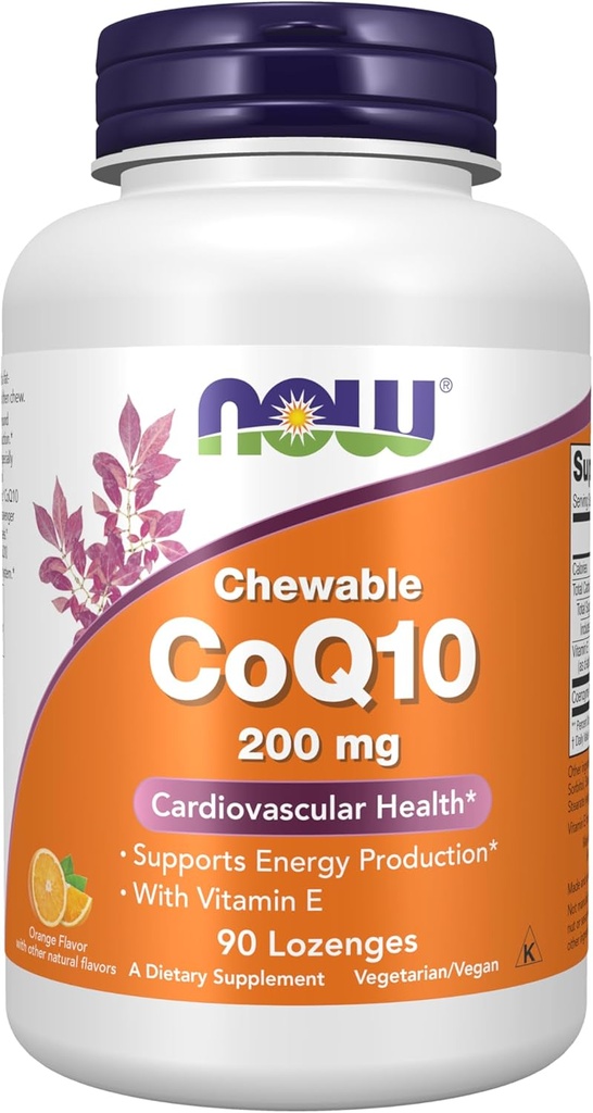Şimdi Gıdalar Tamamlar, CoQ10 200 mg, Farm Grade, Fermentation tarafından üretilen All-Trans Form, 90 Lozenges
