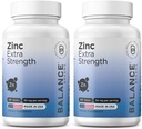 Zinc 50mg, 120 Vegetarian Tablets - Immune Support, Promotes Skin Health & Wound Healing, Extra Strength, Ultra-Absorbable (Pack of 2)
