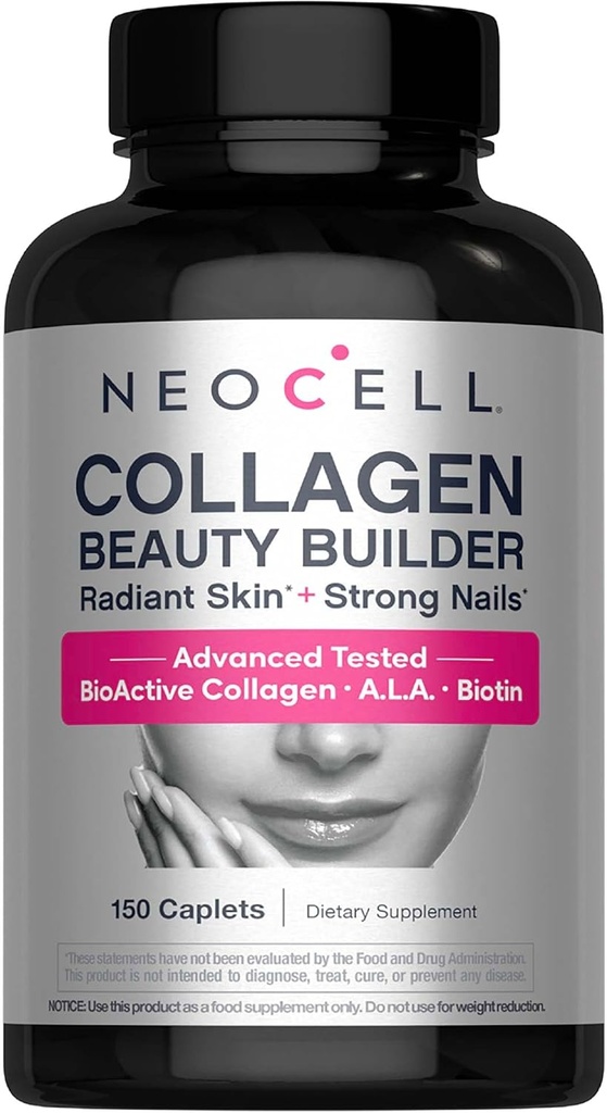 NeoCell Collagen Beauty Builder With Hyaluronic Acid and Biotin, Skin, Saç ve Nails Supplement, Antioksis, Tablet, 150 Kont, 1 Şişe