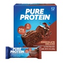 Pure protein Bars, Yüksek Protein, Nutritious Snacks to Support Energy, Low Sugar, Gluten Free, Chocolate Deluxe, 1.76 oz., 12 Count(Pack of 1) (Pazarlama değişebilir)