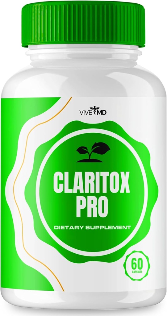 VIVE MD Claritox Pro για κάψουλες ίλιγγος, Claritox Pro για τις κριτικές ίλιγγο, ClaritoxPro για συμπλήρωμα υποστήριξης ίλιγγο, μέγιστη δύναμη Nootropic χάπια φόρμουλας διατροφής (60 κάψουλες)