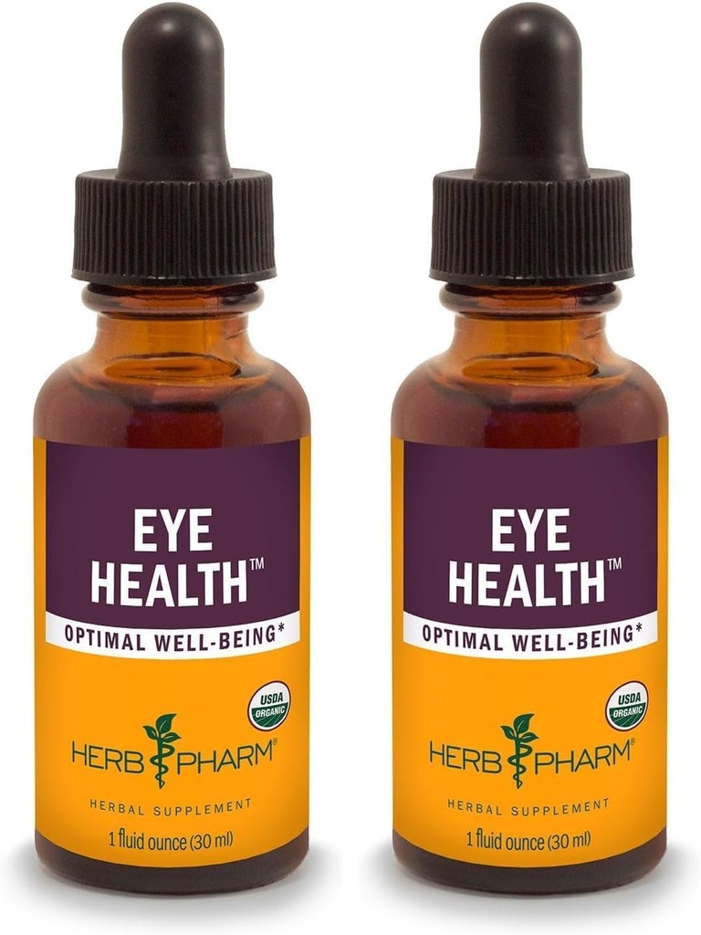 Herb Pharm Eye Health Liquid Herbal Formula with Bilberry and Goji Liquid Extracts - 1 Ουγγιά (Pack of 2)