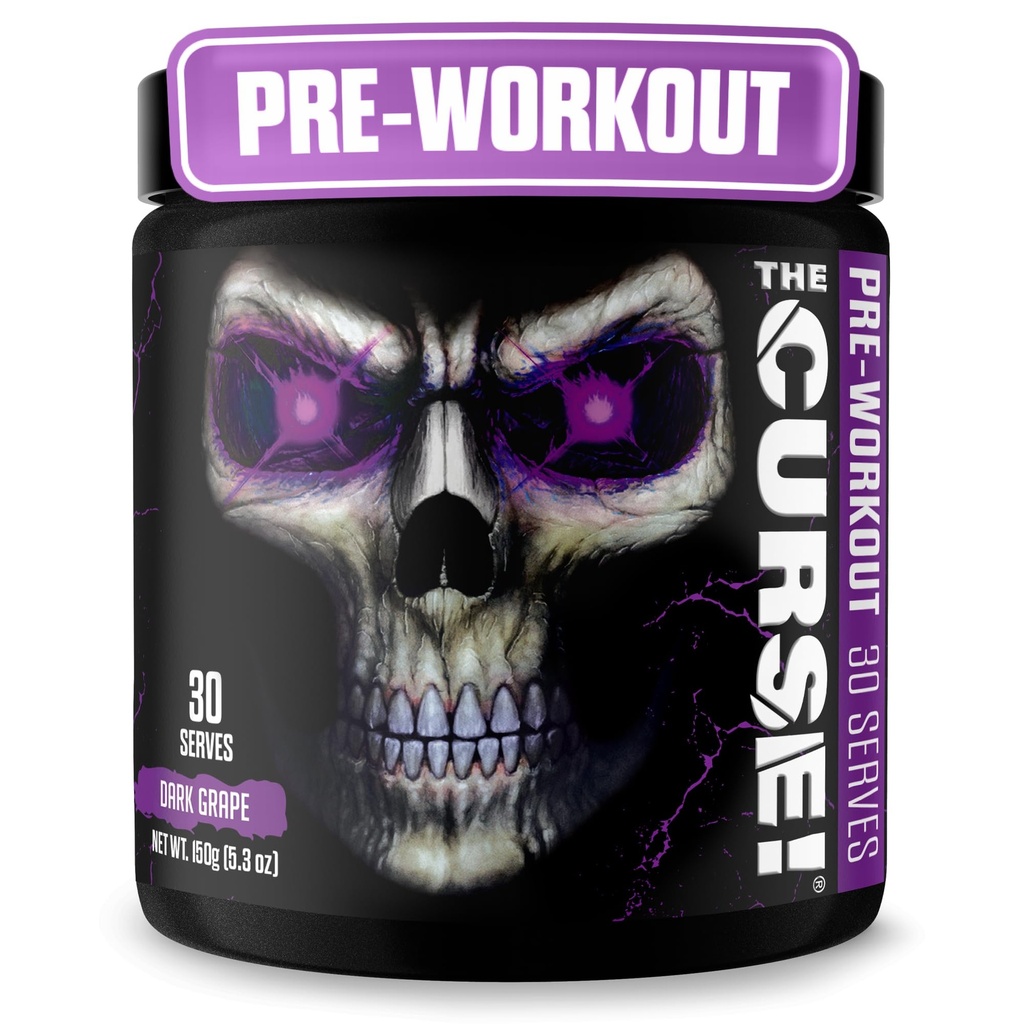 JNX SPORTS The Curse! Erkekler ve Kadınlar için Çalışma Tozu, Caffeine, Beta-Alanine, Tinatine, L-Citrulline, 30 Hizmet, Dark Grape Flavor – Enerji, Güçlü ve Focus