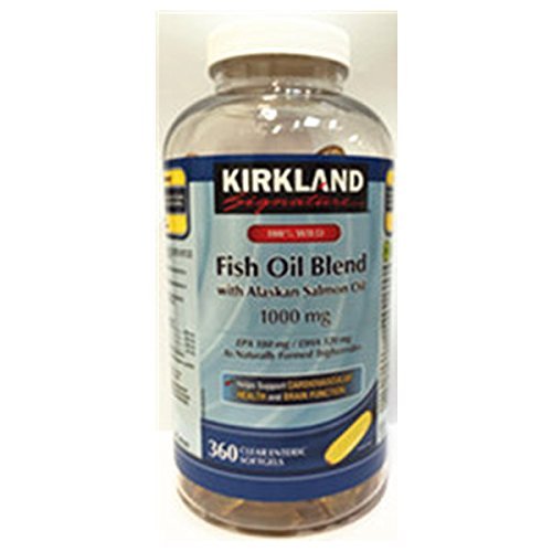 Kirkland, Wild Alaskan Salmon Oil 180 EPA 120 DHA 1000 mg - 360 Enteric Softgels