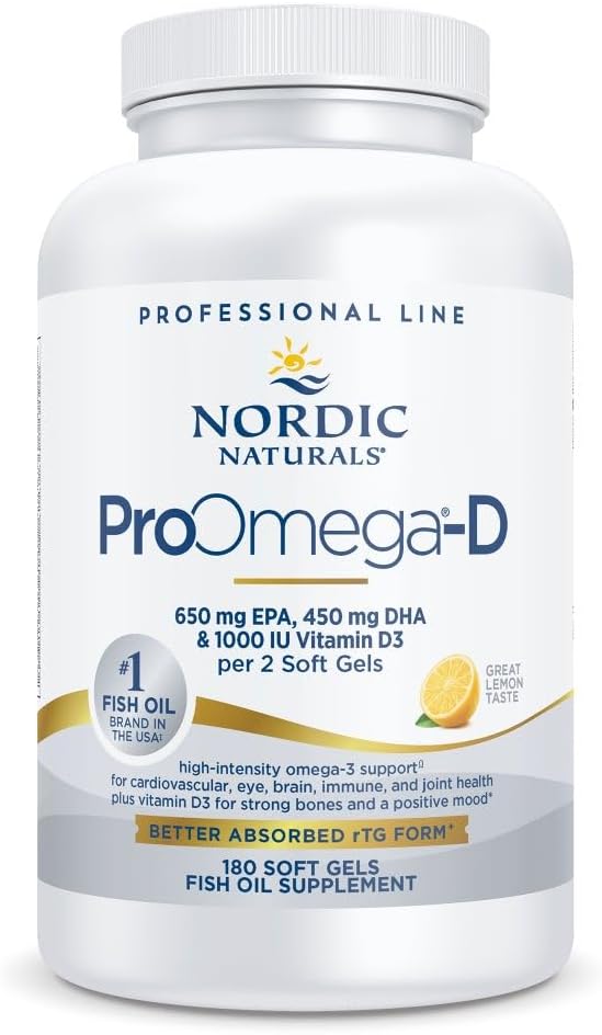 Σκανδιναβικά φυσικά ProOmega-D, Lemon Flavor - 180 μαλακά γέλη - 1280 mg Omega-3 + 1000 IU D3 - Ιχθυέλαιο υψηλής ισχύος - EPA & DHA - Εγκέφαλος, Οφθαλμός, Καρδιά, & Ανοσοποιητική Υγεία - Μη ΓΤΟ - 90 Υπηρεσίες