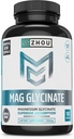 Zhou Glycinate - Pure Mag Glycenate Supplement for Men & Women, Natural Sleep Aid, Heart Health Support, Muscle Relaxation & Vitality - 180 Vegan Dostu Capsules