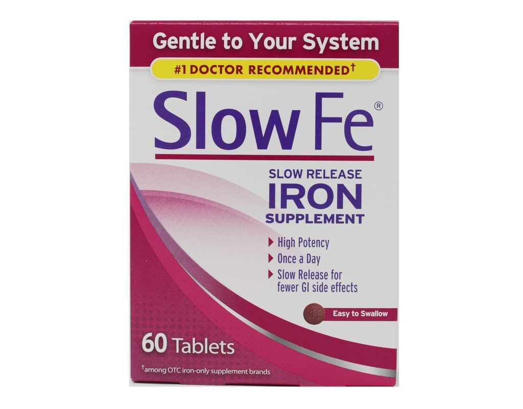 Yavaş Fe, Yüksek Potency Iron 45 mg, Slow Release - 60 Tablet
