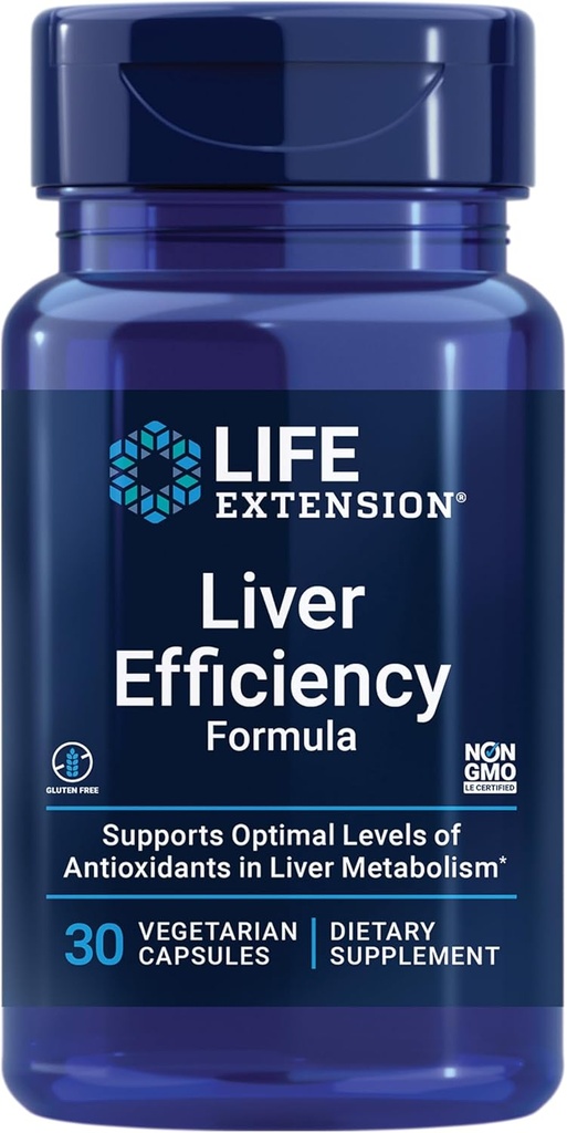 Life Extension Liver Verimliliği Formula, Proular Seviyesinde Sağlıklı Yaşam Fonksiyonlar ve Liver Metabolism, Gluten-Free, Non-GMO, Vegetarian, 30 Capsules