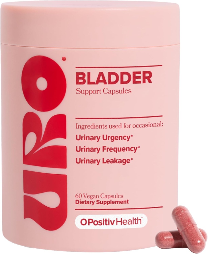 O Positiv URO Bladder Control Supplement for Urinary Urgency, Urinary Frekans, Urinary Leakage with Riley Seed Seed Extract, Soy Germ Ekstraksiyon, Saw Palmetto, 30 Hizmetler (Paket of 1)