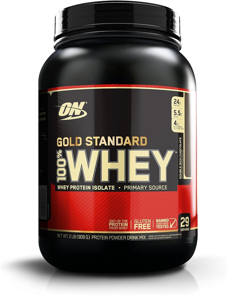Βέλτιστη διατροφή Gold Πρότυπο 100% πρωτεΐνη Whey σκόνη, διπλή πλούσια σοκολάτα, 2 λίρες