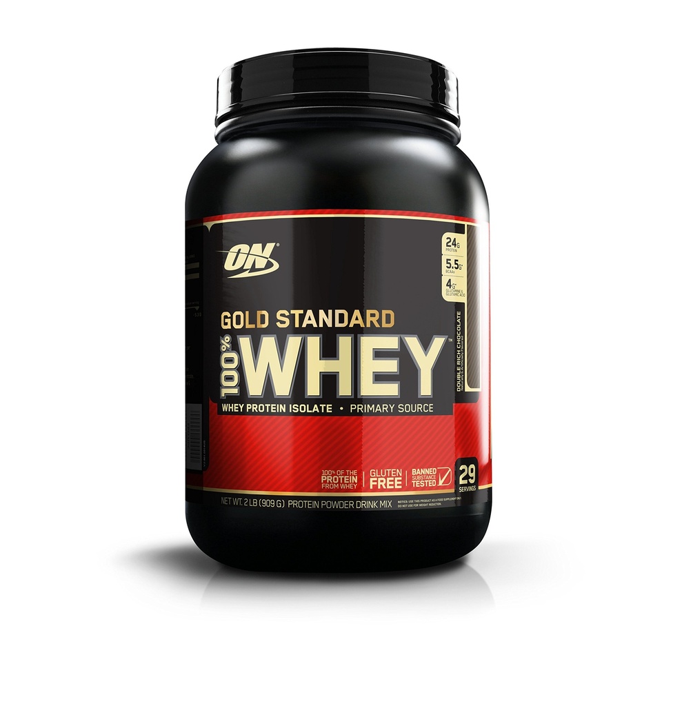Βέλτιστη διατροφή Gold Πρότυπο 100% πρωτεΐνη Whey σκόνη, διπλή πλούσια σοκολάτα, 2 λίρες