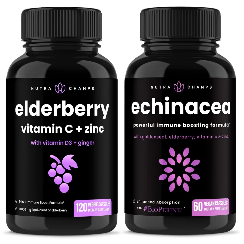NutraChamps Elderberry και Echinacea Bundle