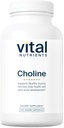 Vital Nutrients Choline 550 mg | Vegan Choline Supplements | 100% RDA for Neurology and Health* | Gluten, Süt, Soy Free | Non-GMO | 120 Capsules