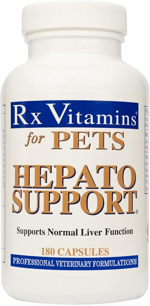 Rx Vitaminleri Köpekler ve Kediler için Hepato Desteği - Hayvanlar için Süt Butle Supplement - 100 mg Süt Butle Sağlıklı Canlı Fonksiyonlar için - Silymarin Capsules for Pets - 180 ct.