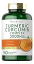 Carlyle Turmeric Curcumin Supplement | 3000 mg 180 Capsules | Black Pepper, Curcuminoids ve Bioperine | Non-GMO, Gluten Free