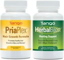 PriaPlex Natural Herbal Hair Support Supplement ve Herbal Boost Natural Herbal Recovery Supplement