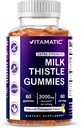 Vitamatic Milk Butle Gummies- 10000 mg Equivalent Per Service (50:1 Ekstraksiyon 200 mg)- Liver Detox & Anti Oxidant Health - Min. %80 Silymarin Flavonoids - 60 Pectin Temel Gummies