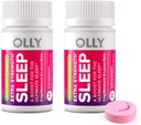 OLLY Extra Strength Sleep Fast Dissolve Tabletleri, 5 mg Melatonin, Vegan, Strawberry - 60ct