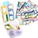 1Pack Travel Pill Organizer - 10 Karşılaştırma Pill Case, Compact ve Portre Pill Box, On-The-Go Storage, Pillrec for Purse (White with 156 Manuals)