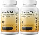 Balancebreens Βιταμίνη D3 50.000 IU, 60 Κάψουλες Veggie - Υψηλή Ικανότητα, Υποστηρίζει την Ανοσοποιητική & Οστική Υγεία - Εβδομαδιαία Μία (πακέτο του 2)