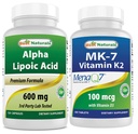 En İyi Doğallar Alpha Lipoic Acid 600 mg & Vitamin K2 (MK7) D3 ile