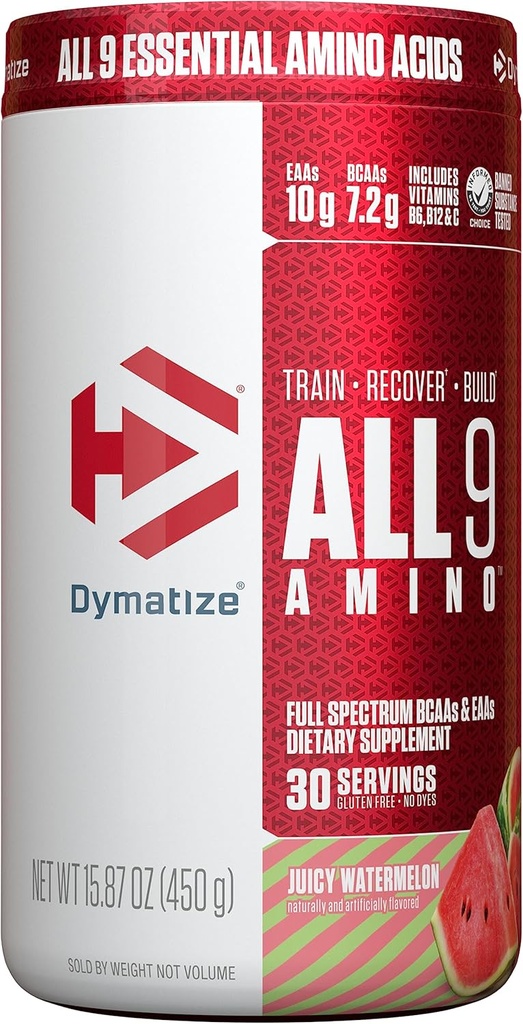 BCAA'ların 7.2g'si, 10g of Full Spectrum Essential Amino Acids Per Recovery ve Optimal Kas Protein Synthesis, Juicy Watermelon, 30 Hizmet, 15.87 Ounce