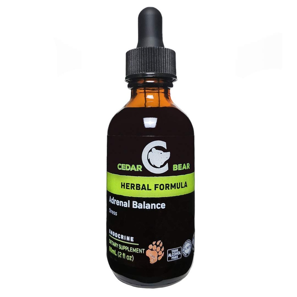 Cedar Bear Adrenal Balance - Liquid Herbal Supplement with Adaptogens That Fights Fatigue, Manage Stress and Increase Energy 2 fl oz / 60 ml (1 Μονάδα)