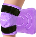 APEXUP Ice Pack για ανακούφιση από πόνο στο γόνατο, μεγάλη επαναχρησιμοποιήσιμη περιτύλιξη μετά τη χειρουργική επέμβαση, εύκαμπτο τζελ κρύο πακέτο για τραυματισμούς, ανακούφιση πόνου για την πλάτη, ώμο, αγκώνα, αστακός και πόδι (Purple, L 1PK)