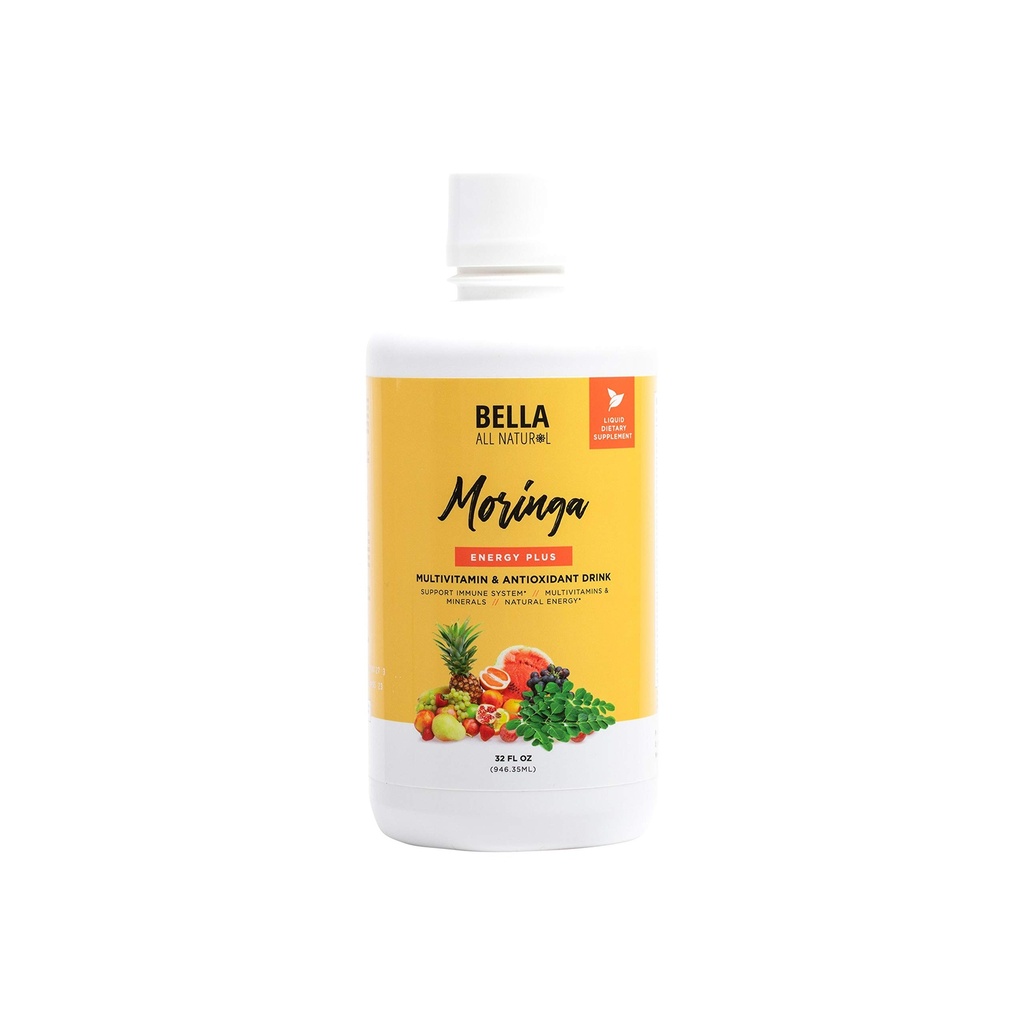Bella All Natural Moringa Juice Energy Plus - Multivitamin ve Antioksi İçecek - 32oz