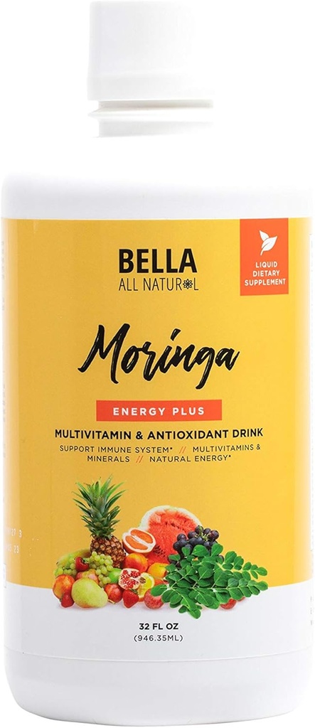 Bella All Natural Moringa Juice Energy Plus - Multivitamin ve Antioksi İçecek - 32oz