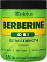 Zolotus Berberine 1'de Sea Moss, Cinnamon, Milk Butle, Apple Cider Vinegar, Quercetin for Digestion, Immune System & Heart Health