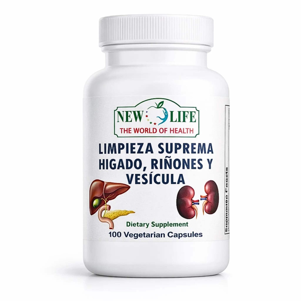 Yeni Hayat Limpieza Suprema Hígado Riñones y Vesicula, sağlıklı Liver, Dandelion Root, Milk Thistle Extract, 100 Capsules